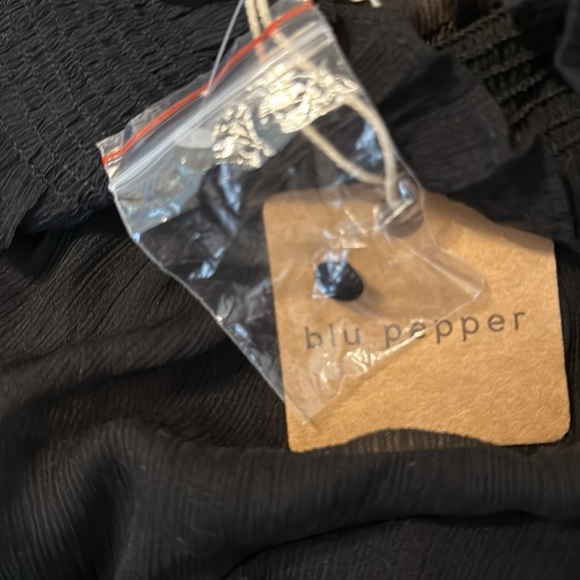 🌹NWT:BLU PEPPER SHEER HIGH NECK BLOUSE - Picture 10 of 11